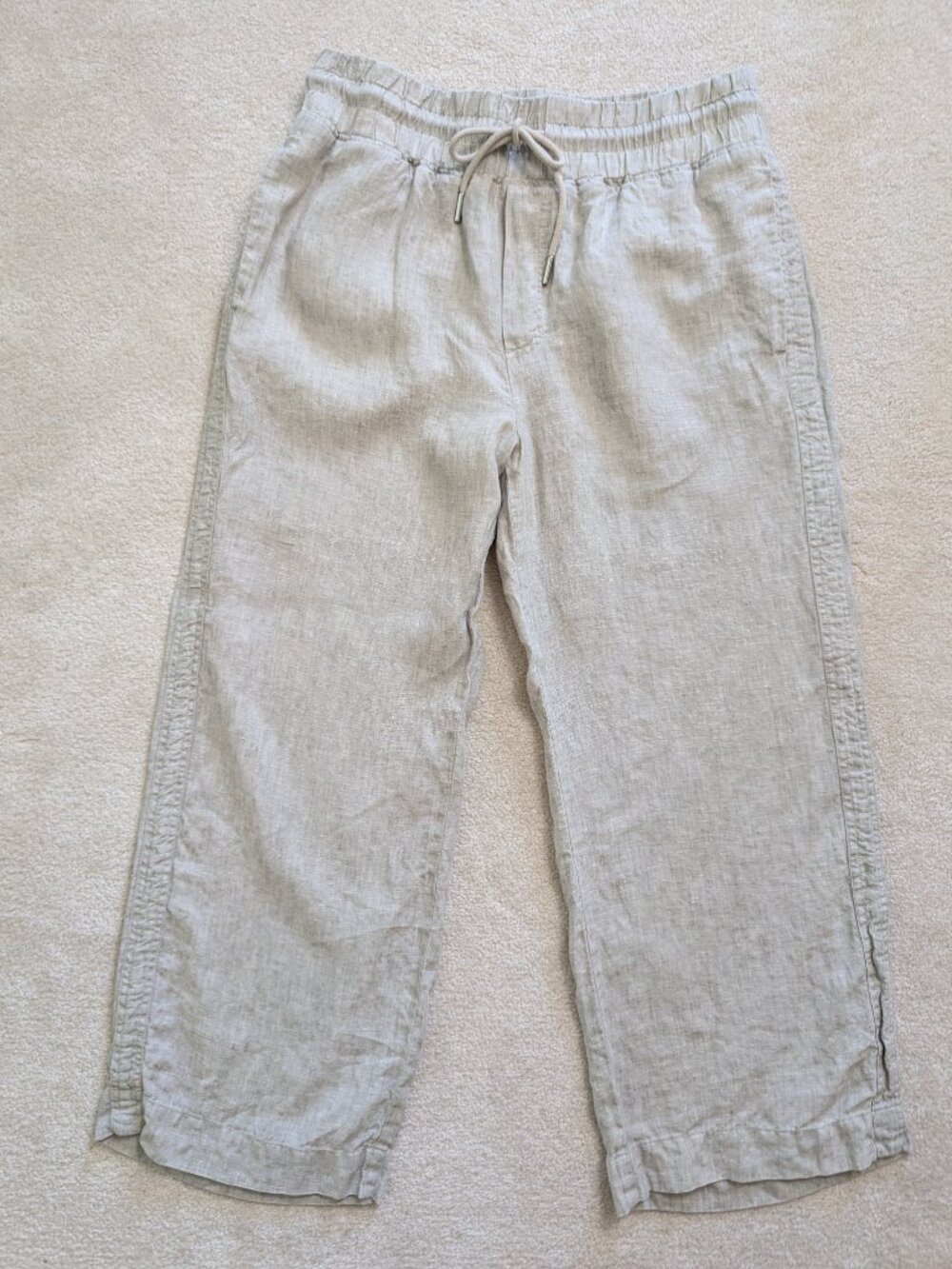 Quince 100% European Linen Wide Leg Pants – Flax (Size Large / 28" Inseam) - Picture 2 of 8